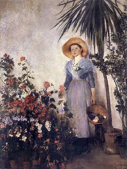 Olga Boznanska In the orangery oil painting image